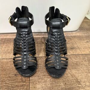 Black Strappy Women's Sandals